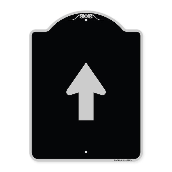 Signmission Straight Thru Straight Thru Symbol Heavy-Gauge Aluminum Architectural Sign, 24" x 18", BS-1824-22834 A-DES-BS-1824-22834 - main